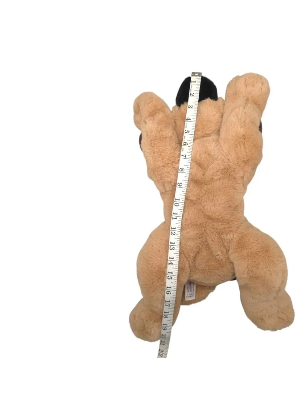 FAO Schwarz Adopt-A-Pet Kids Toy Plush Dog 2022 Puggle Tan Brown Black 20